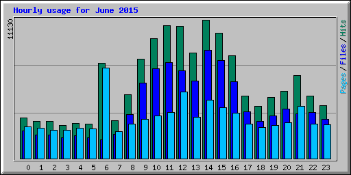 Hourly usage for June 2015